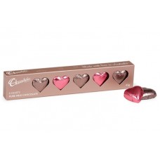 Foiled Hearts Gift Box - Pink & Mocha