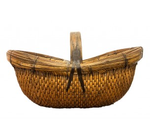 PROP: Chinese Woven Reed Gathering Basket