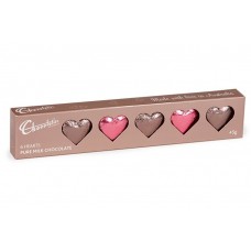 Foiled Hearts Gift Box - Pink & Mocha