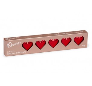 Foiled Hearts Gift Box - Red