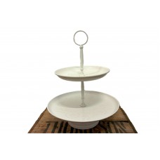 PROP: White Tiered Stand