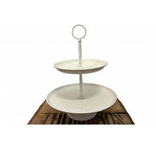 PROP: White Tiered Stand